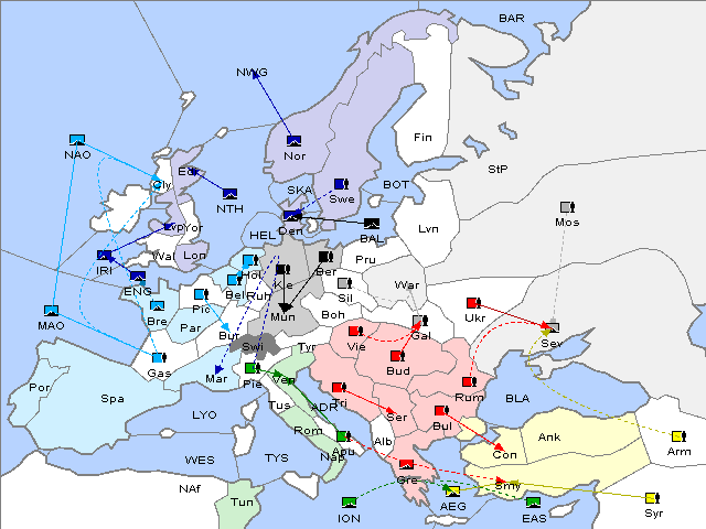 Map Spring 1904 Movement