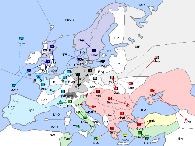 Map Spring 1905 Movement
