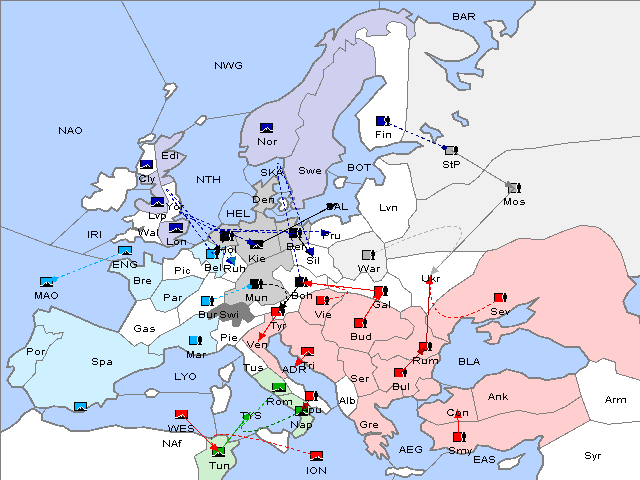 Map Spring 1907 Movement