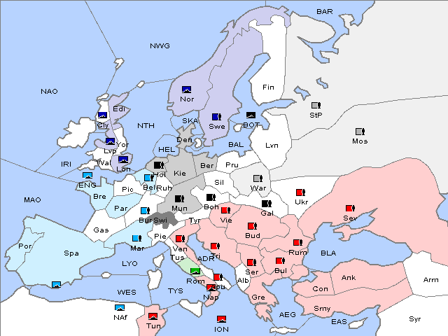 Map Spring 1908 Movement