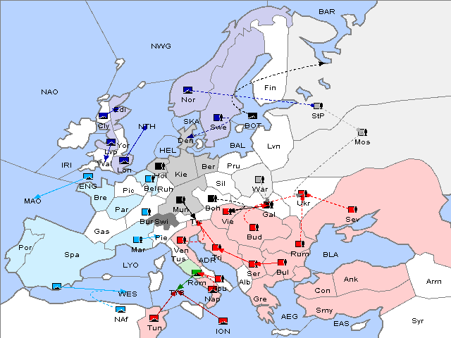 Map Spring 1908 Movement