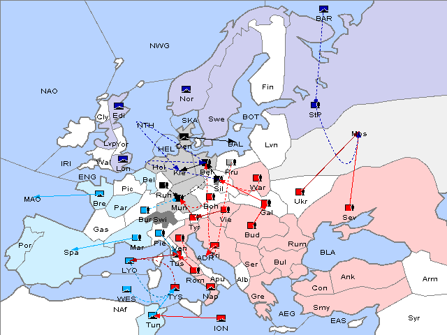 Map Spring 1910 Movement