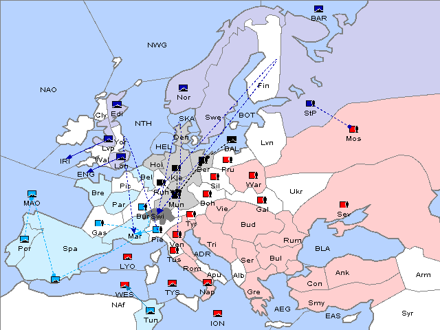 Map Spring 1911 Movement