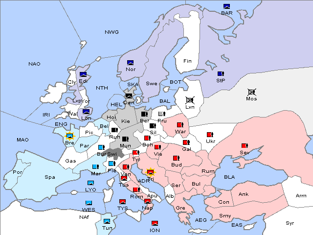 Map Winter 1909 Adjustment
