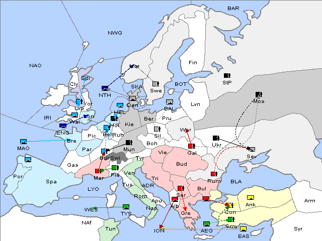 Map Fall 1905 Movement