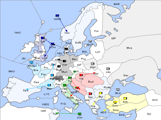 Map Fall 1901 Movement