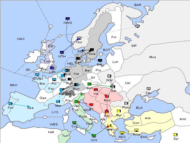 Map Fall 1903 Movement