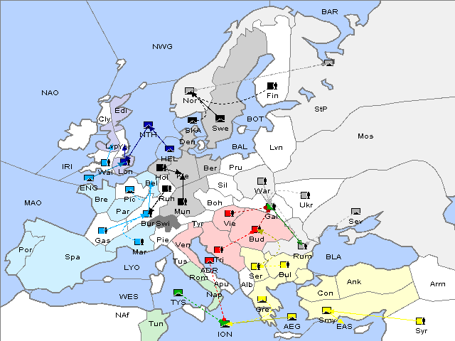 Map Fall 1904 Movement