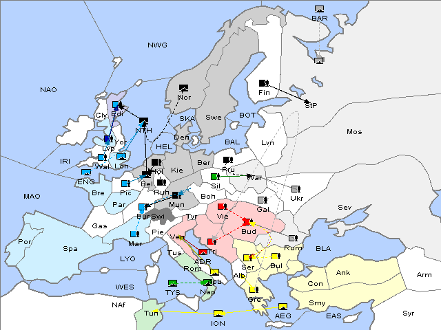 Map Fall 1906 Movement