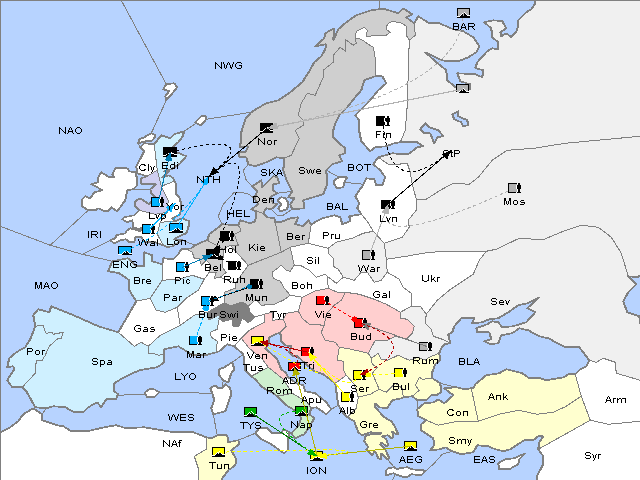 Map Fall 1907 Movement