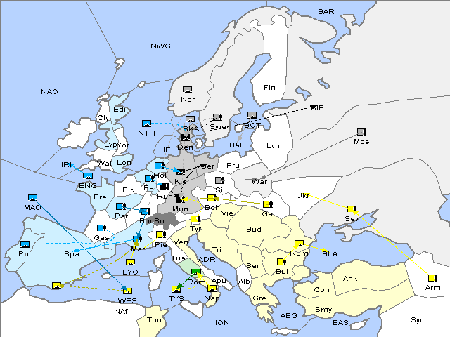 Map Fall 1910 Movement