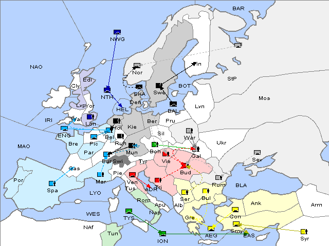 Map Spring 1904 Movement