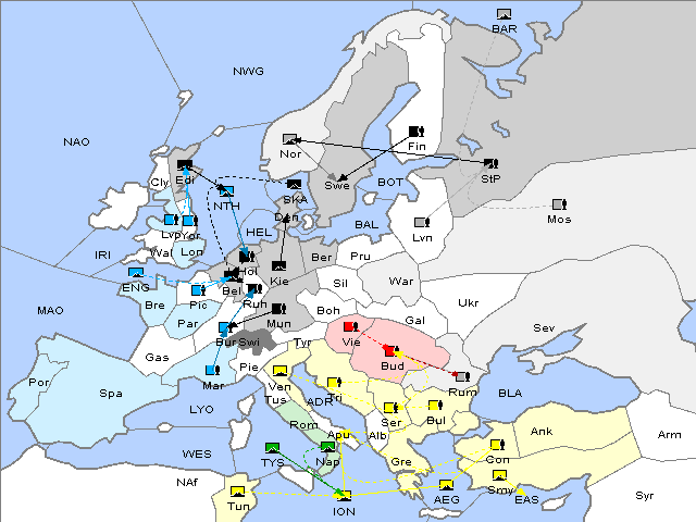 Map Spring 1908 Movement