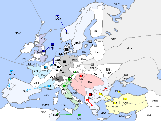 Map Fall 1901 Movement