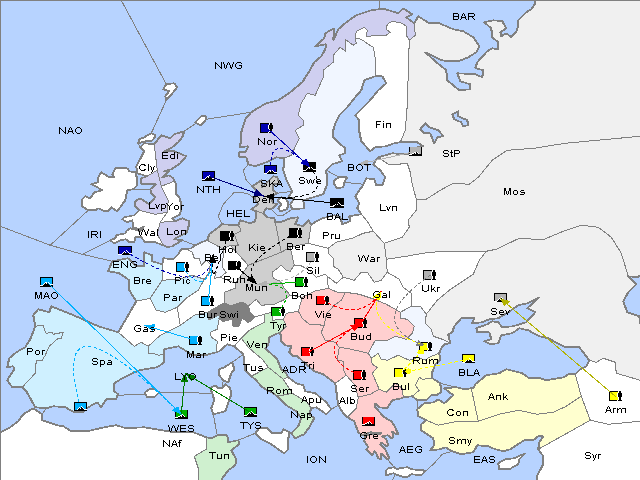 Map Fall 1902 Movement