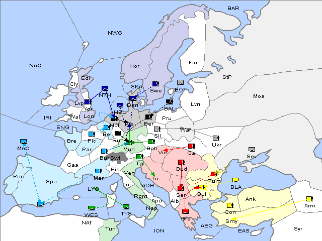 Map Fall 1903 Movement