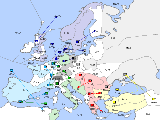 Map Fall 1904 Movement