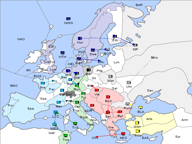 Map Fall 1905 Movement