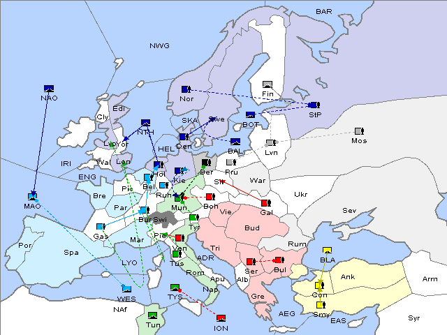 Map Fall 1906 Movement