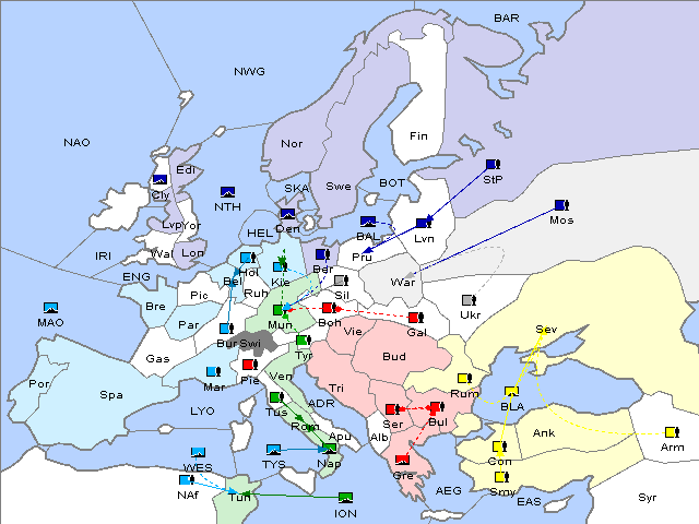 Map Fall 1908 Movement