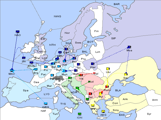 Map Fall 1912 Movement