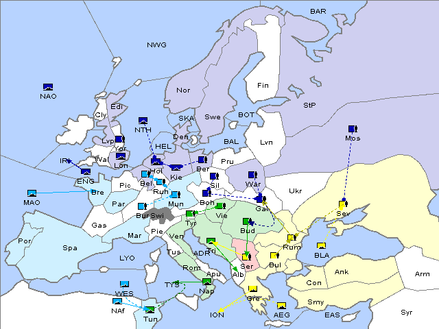 Map Fall 1913 Movement