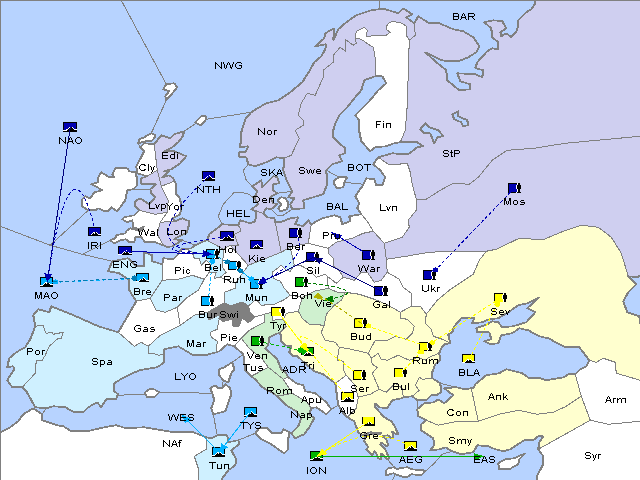 Map Fall 1915 Movement
