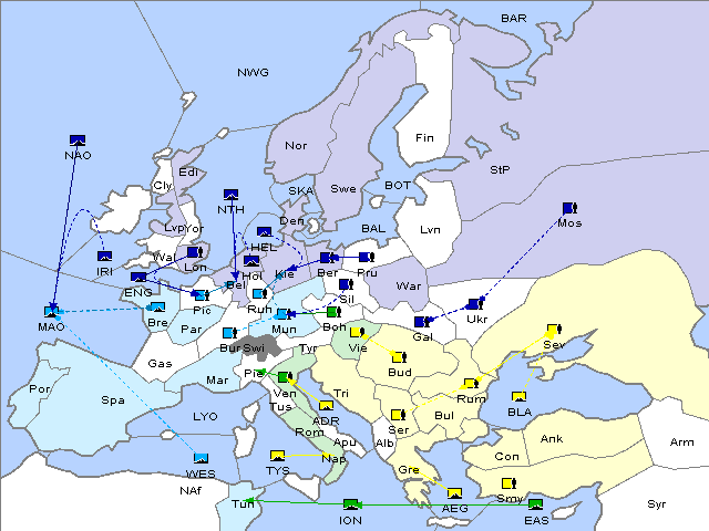 Map Fall 1916 Movement