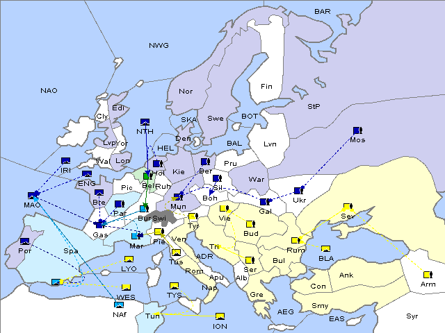 Map Fall 1919 Movement