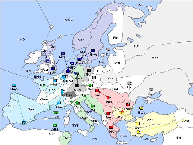 Map Spring 1904 Movement