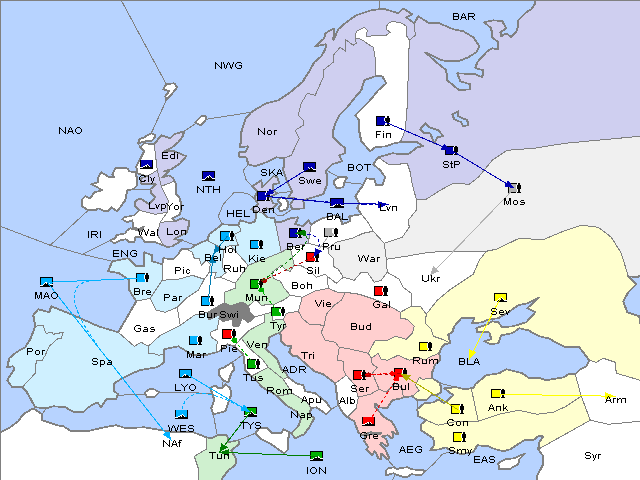 Map Spring 1908 Movement