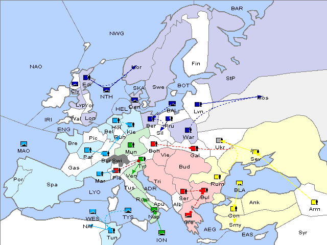 Map Spring 1909 Movement