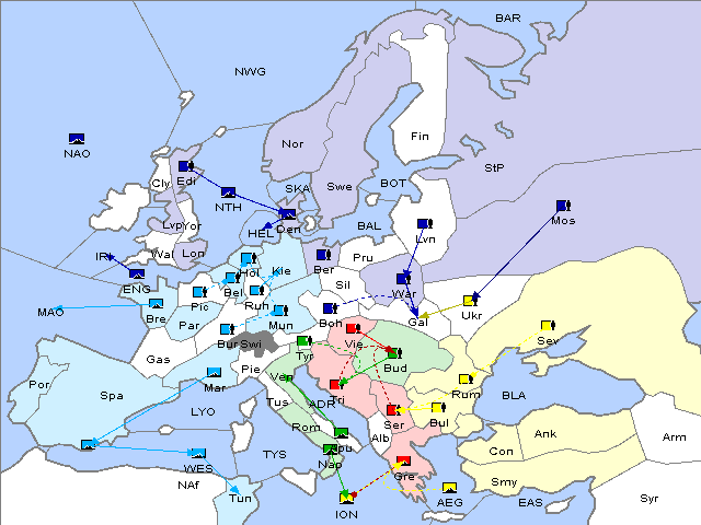 Map Spring 1911 Movement