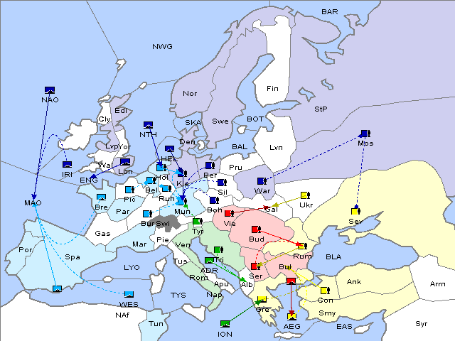 Map Spring 1912 Movement