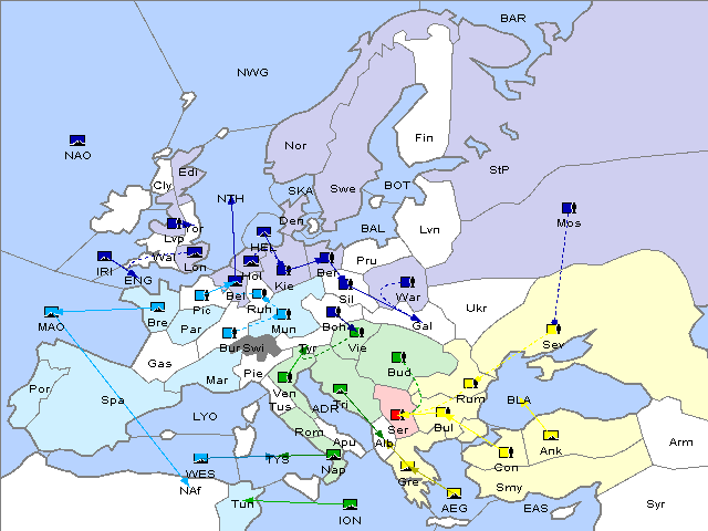 Map Spring 1913 Movement