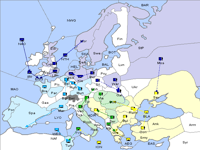 Map Spring 1914 Movement