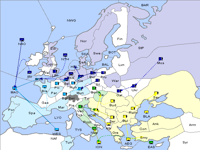 Map Spring 1916 Movement