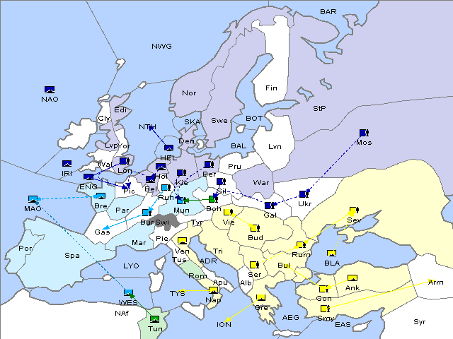 Map Spring 1917 Movement