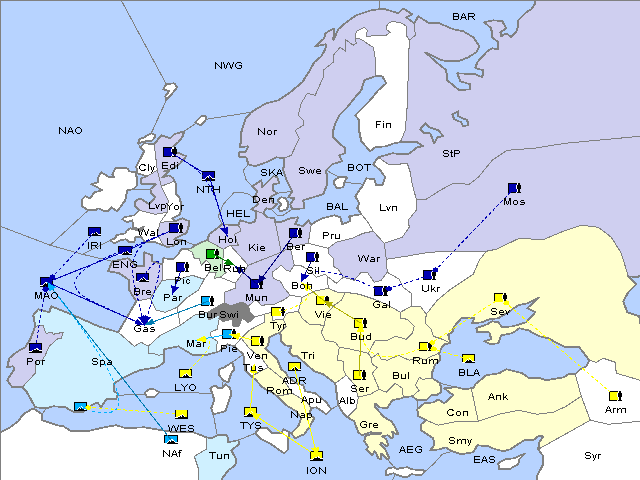 Map Spring 1919 Movement