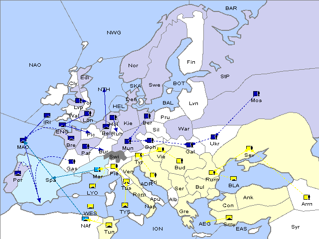Map Spring 1920 Movement