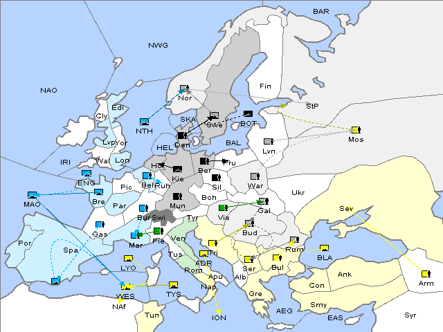 Map Fall 1905 Movement