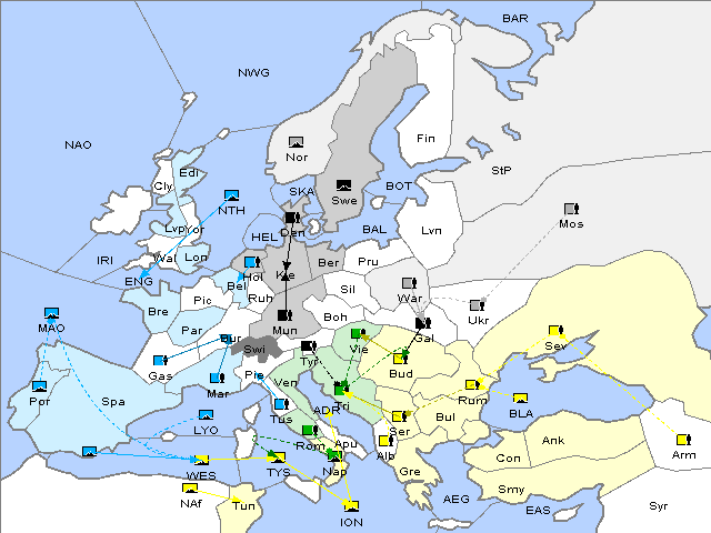 Map Fall 1907 Movement