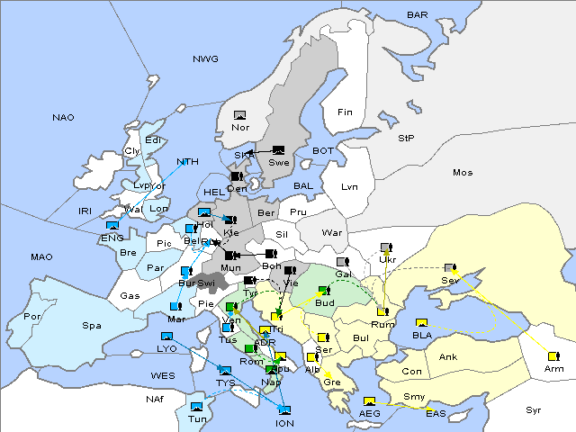 Map Fall 1909 Movement