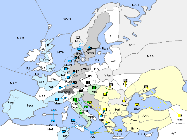 Map Fall 1910 Movement