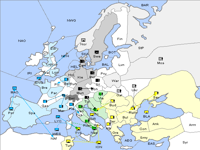 Map Spring 1908 Movement