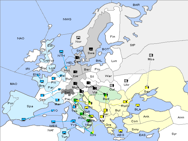Map Spring 1909 Movement