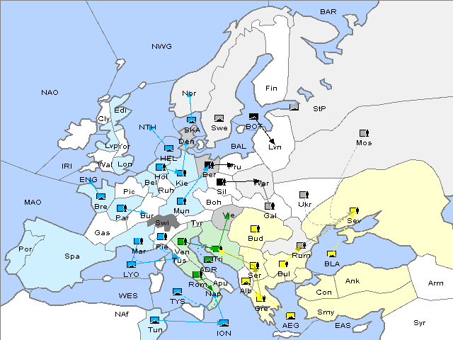 Map Spring 1911 Movement