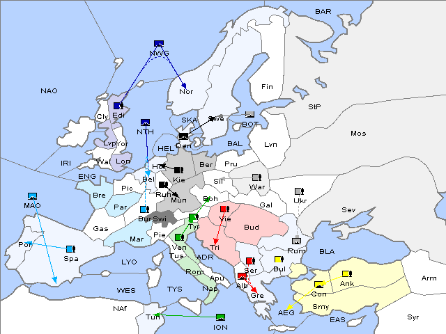 Map Fall 1901 Movement