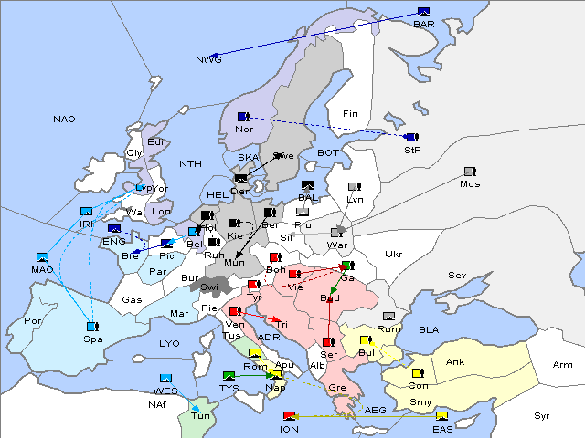 Map Fall 1903 Movement