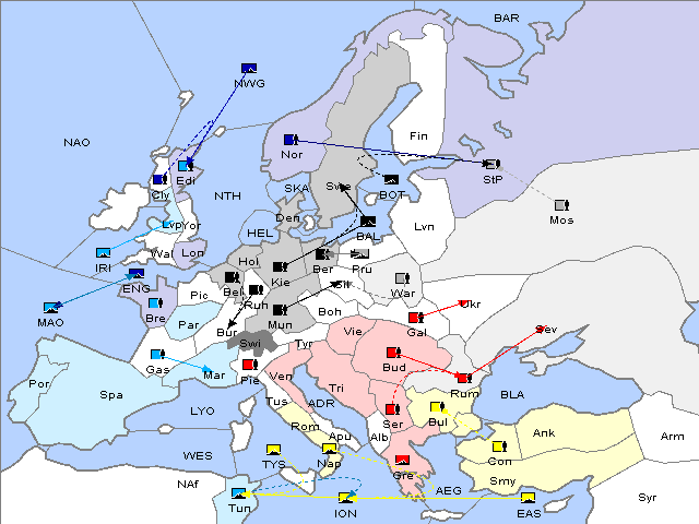 Map Fall 1904 Movement